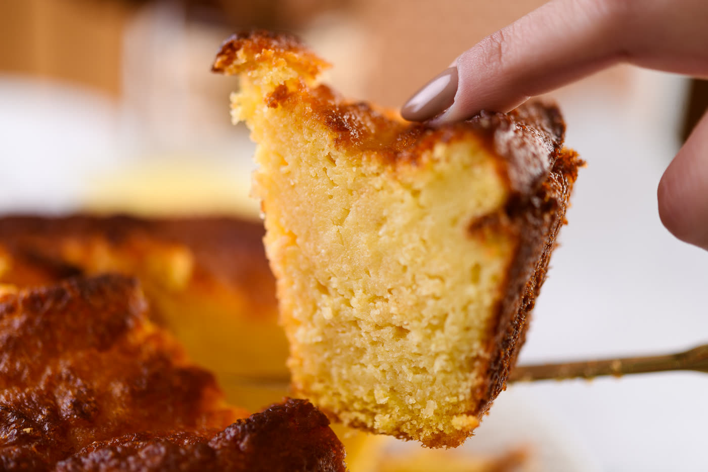 Bolo de fubá cremoso